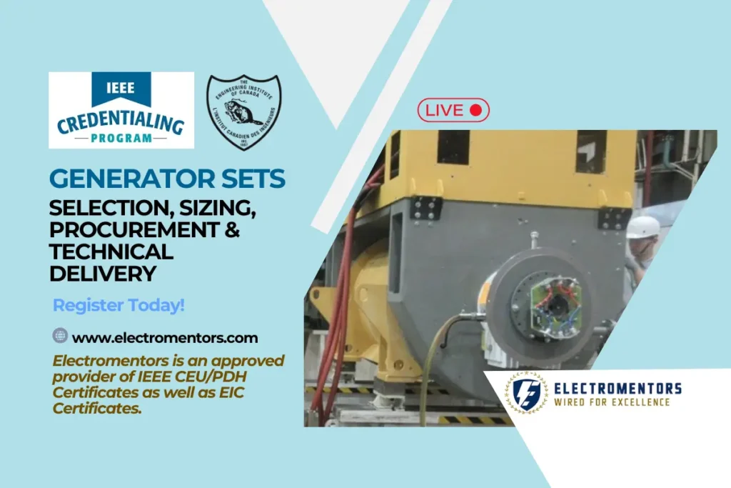 Generator Sets: Selection, Sizing, Procurement & Technical Delivery